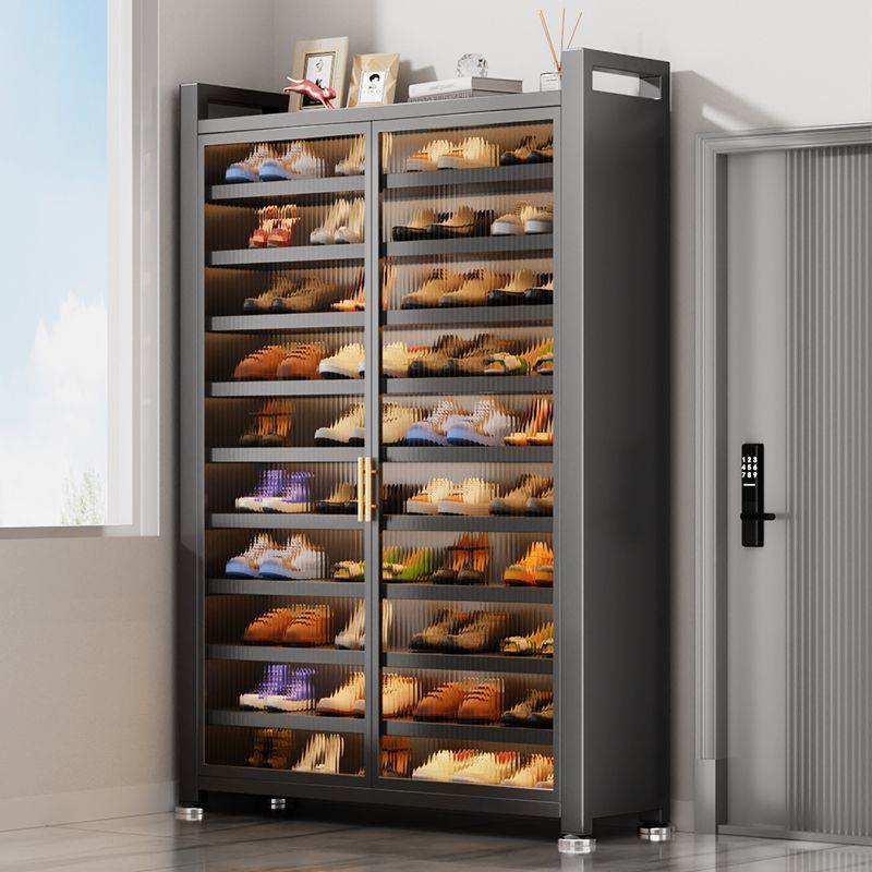 New Steel Thickened Dust-Proof and Moisture-Proof Floor-Standing Multi-Layer Double-Door Multi-Functional Entrance Balcony Storage Shoe Cabinet