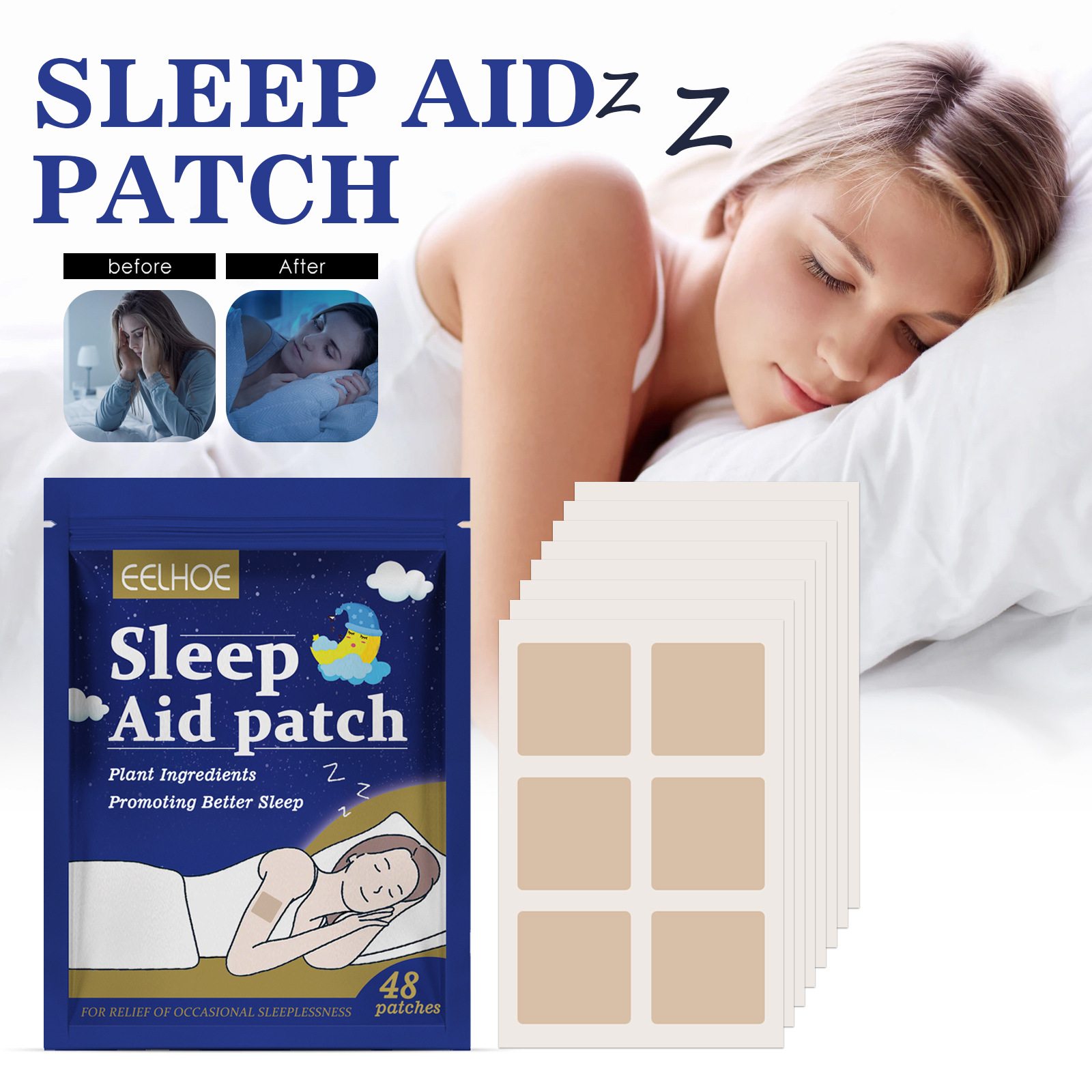 Eelhoe Rest Patch Is a Gentle Patch for Rest and Relaxation, Calming and Soothing, Gentle on the Skin Surface, Soft, Breathable and Skin-Friendly