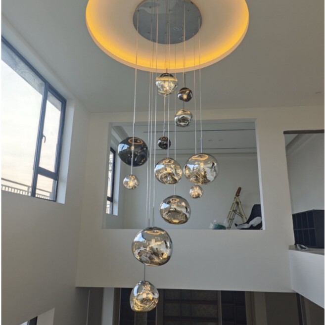 Stylish and Minimalist Loft Staircase Villa Duplex Apartment Lava Chandelier Designer Lava Dining Room Staircase Chandelier Stylish and Minimalist Loft Staircase Villa Duplex Apartment Lava Chandelier Designer Lava Dining Room Staircase Chandelier