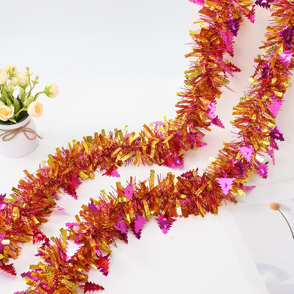 comercio exterior transfronterizo árbol de Navidad colgante de piedra espuma cifrado de color grueso decoración de Navidad tira de color dibujo de flores