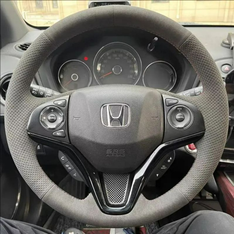 Honda CRV, XR-V, Vezel, Crider, Elysion, hand-stitched suede steering wheel cover, Inspire, Avancier car steering wheel cover