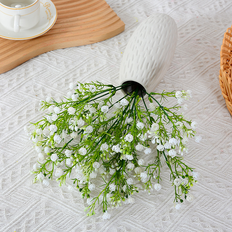 Flor artificial estrellada corazón plástico ramo boda decoración del hotel Planta artificial flor artificial brote flor artificial