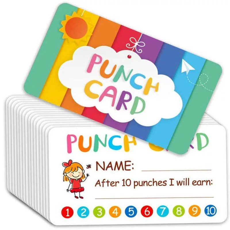 2022新款亚马逊儿童玩具激励男孩女孩PUNCH CARD卡片