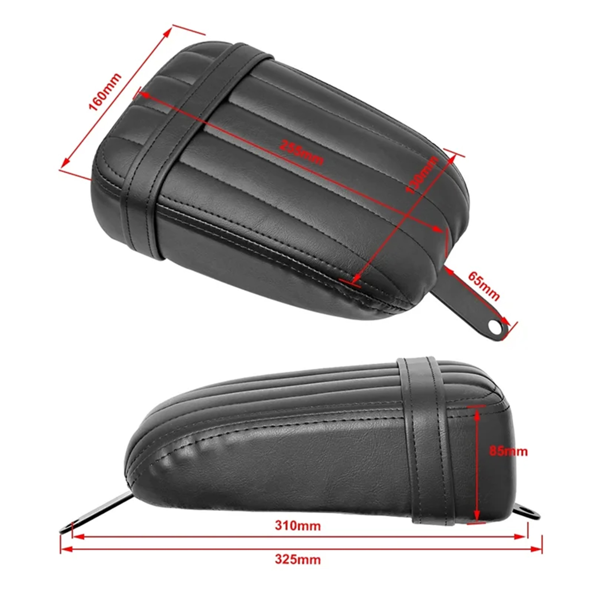 Suitable for Harley Softail Streetfighter Commander Rear Seat, Softail Modified Thickened Seat Cushion, Passenger Rear Seat Cover for 12-24 Models