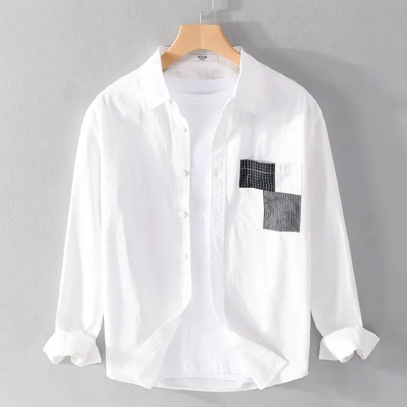 Yc18 white high quality cool silk cotton shirt