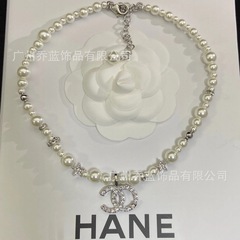 高版对版香家双C满钻星星大小珍珠项链女甜美百搭锁骨链批发代发