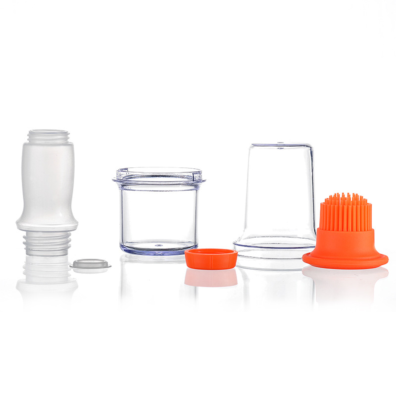 带收纳盖硅胶按压式油瓶刷 烘培油刷酱料刷刷油壶 烘培工具