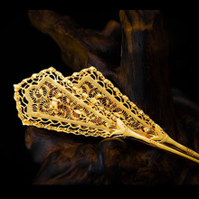 汉服首饰纯银镀金唐钗古典发钗步摇高档宫廷古风发簪嬉戏