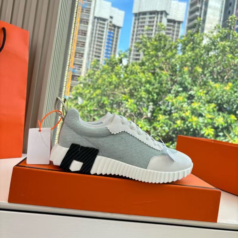 Hermes Bouncing Low Grey White