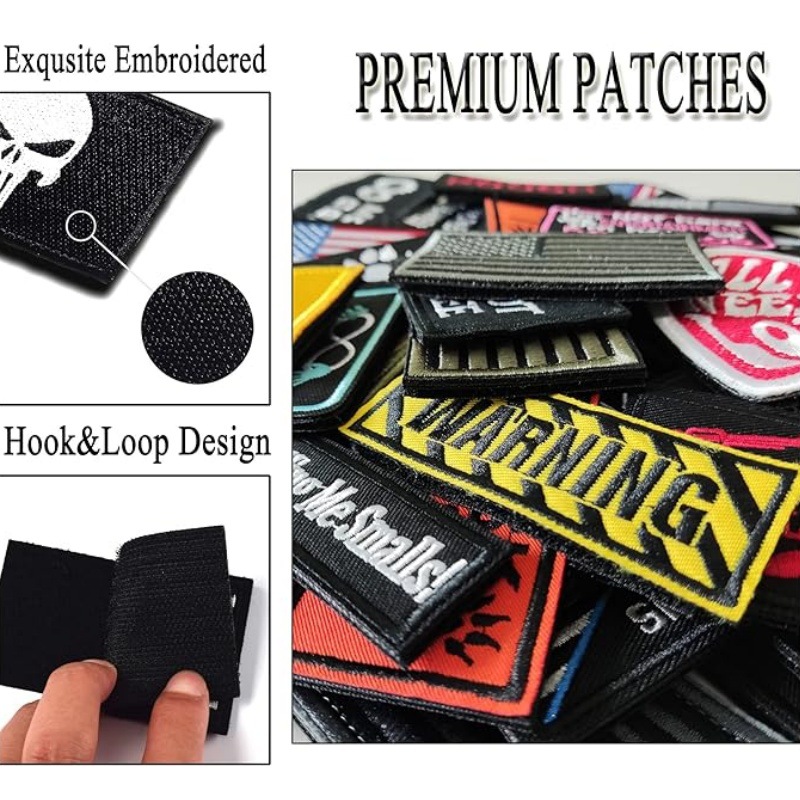 Transfronterizo Amazon nuevo velcro cuadrado coraje táctica insignia bordado tela pegatinas parche de ropa pegatinas decorativas