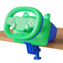 游戏方向盘猫耳蓝牙有线双模式连接方向盘适用于安卓苹果儿童礼物