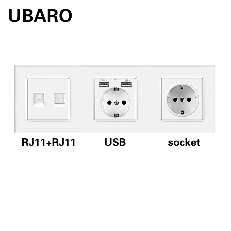 258 듀얼 폰-USB 소켓-화이트