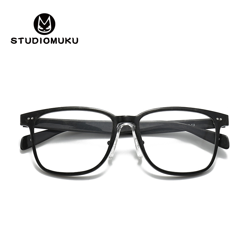 STUDIOMUKU madera fresca gafas de fibra de carbono doméstica miopía gafas marco ligero marco negro marco gafas marco