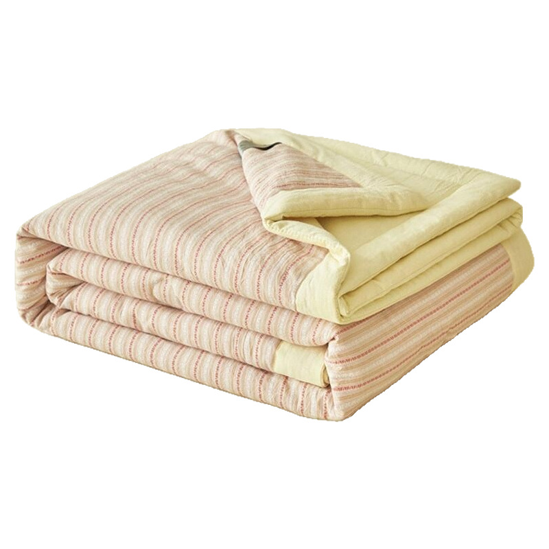 Edredón de algodón de algodón, edredón de cuatro piezas, edredón fresco de verano, dormitorio de algodón puro, edredón de aire acondicionado lavable a máquina, edredón de verano