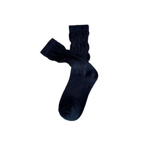 Women's Cotton Sweat-absorbent Ballet-style Versatile Solid Color Mid-calf Socks in Gray Tassle Socks