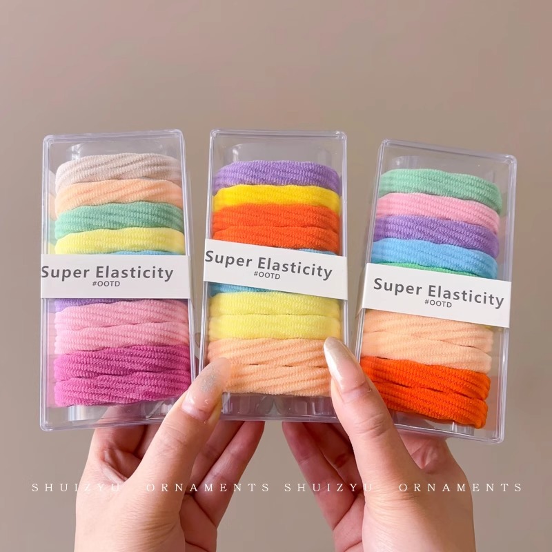 Cordón de cabello de cola de caballo alta mujer 2025 nuevo cabello de alta gama elástico y duradero anillo de cabello para el cabello no colapsar tocado de banda de goma