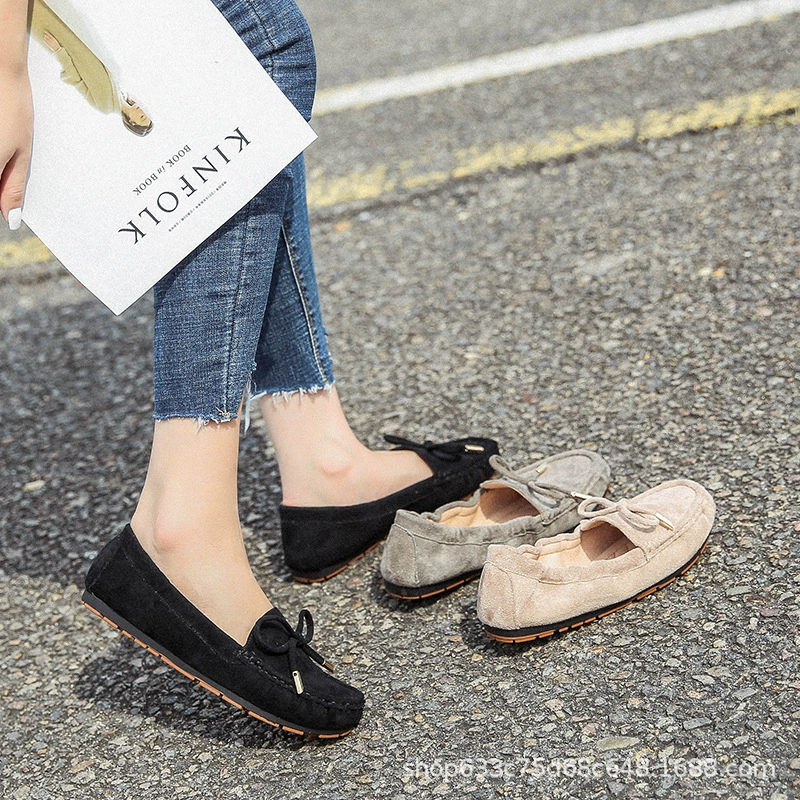 Women's 2023 spring and autumn style flat sole wear lazy soft sole pregnant women's large size versatile Korean style work shoes