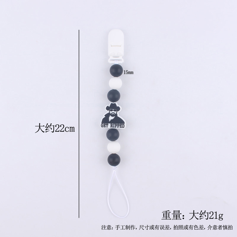 Nuevo bebé suministros chupete cadena creativa DIY dibujos animados estetoscopio pan cuerno mordedor cadena anti-gota