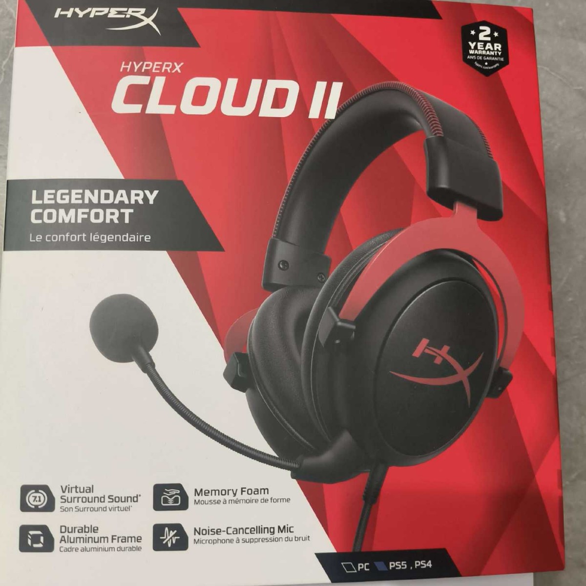 Extremely Rare HyperX Hurricane 2 Gaming Headset with 7.1 Sound Card, Noise Cancellation, Wired Over-Ear Earphones