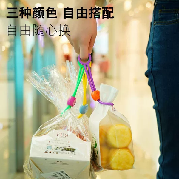 Snack Sealing Rope, Colorful Sealing Strap, Food Preservation Sealing Clip, Creative Binding Rope, Multi-Functional Pull Ring Buckle