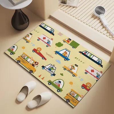 Bathroom Floor Mat, Water-Absorbent, Dirt-Resistant, Avtomobil döşəmə paspasları