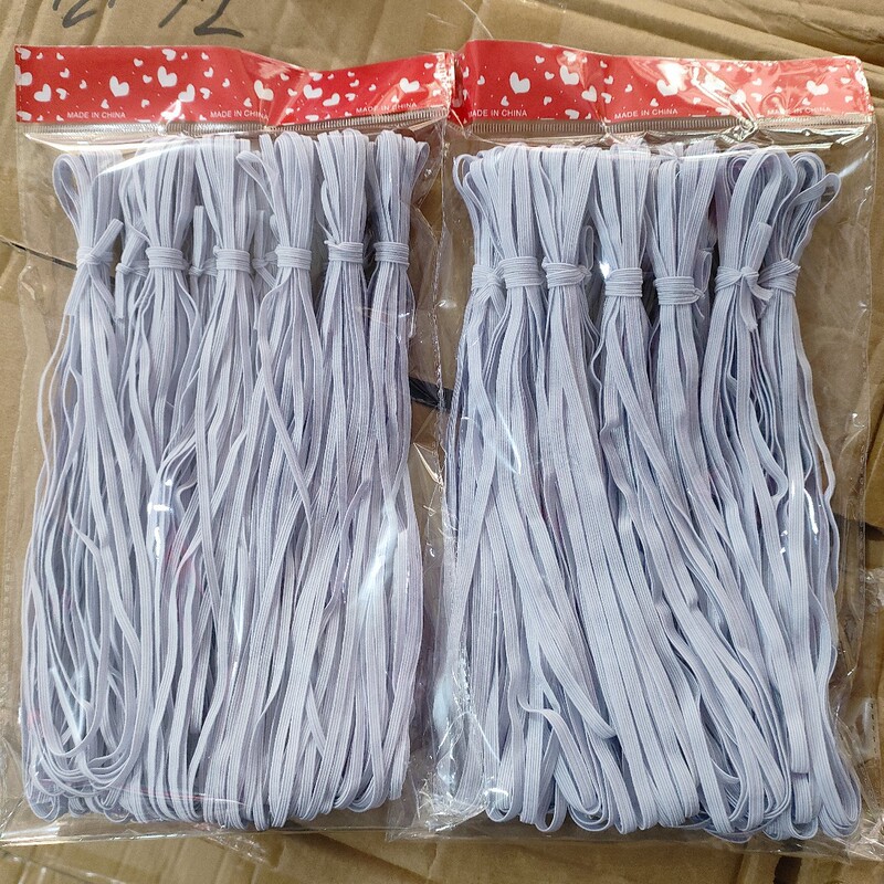 0.4 Wide 10m Left and Right 0.6 Wide 6m Left and Right Black and White Elastic Band High Elastic Latex Elastic Band