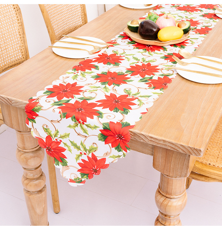 New Christmas Printing Table Runner Decoration Wholesale Nihaojewelry display picture 1