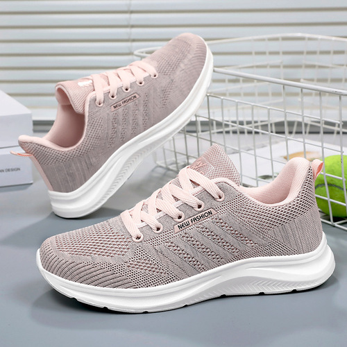 Men's Summer Breathable Simple Men's Pure Black Sports Casual Shoes Lightweight Couple's Flyknit Shoes