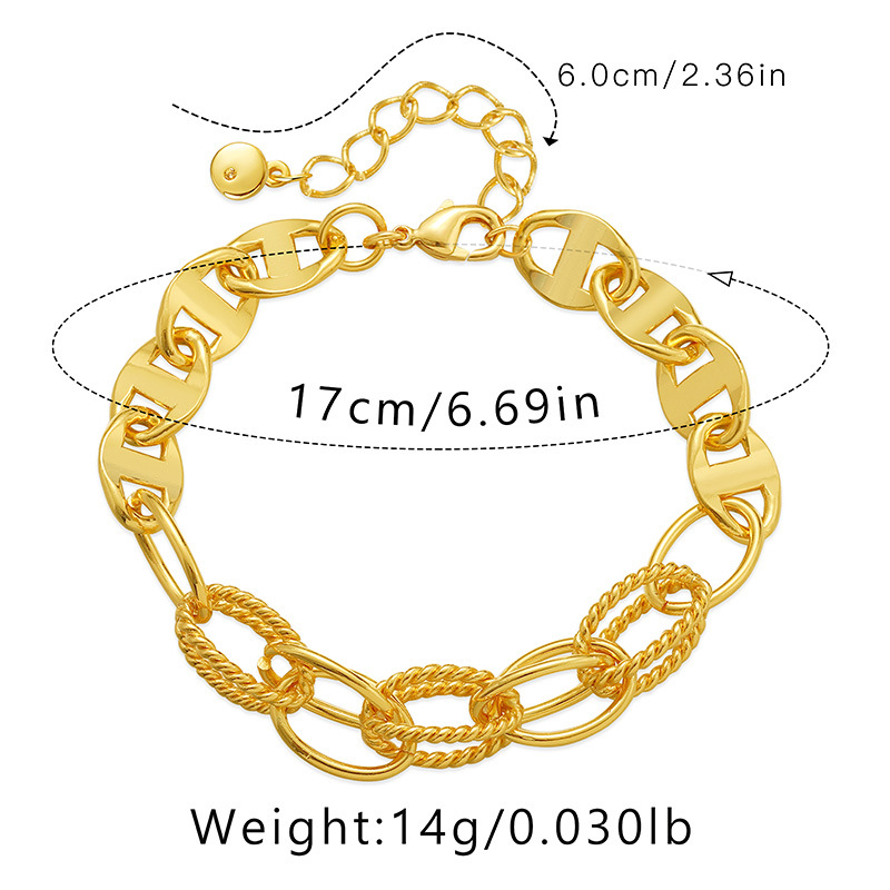 Elegant Geometric Copper Bracelets 1 Piece