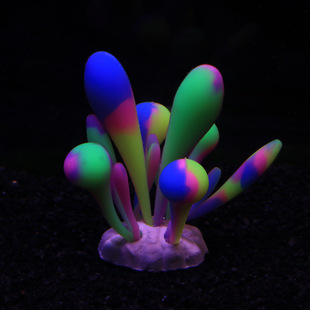Supply Cross-border E-commerce Aquarium Landscape Fish Tank Decorations Silicone Software Simulation Coral-Finger Coral
