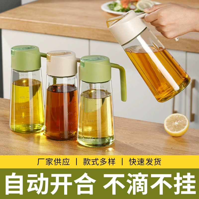 Glass hermetic automatic foldable oil dispenser, increased thickness