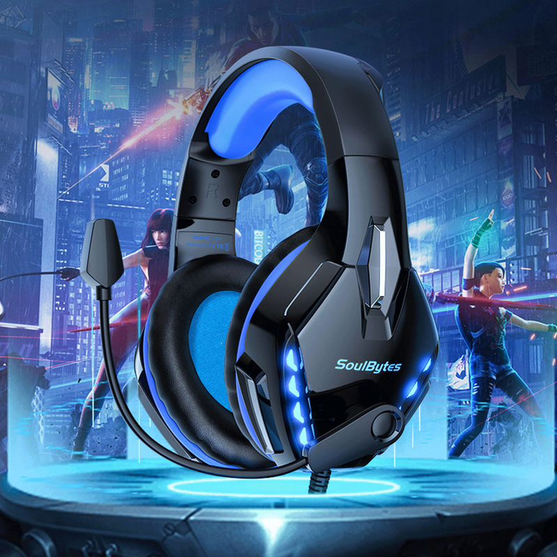 Soulbytes S11 Gaming Headset Computer Wired Luminous Headset Ps4/Ps5 E-Sports Headset Soulbytes S11 Gaming Headset Computer Wired Luminous Headset Ps4/Ps5 E-Sports Headset