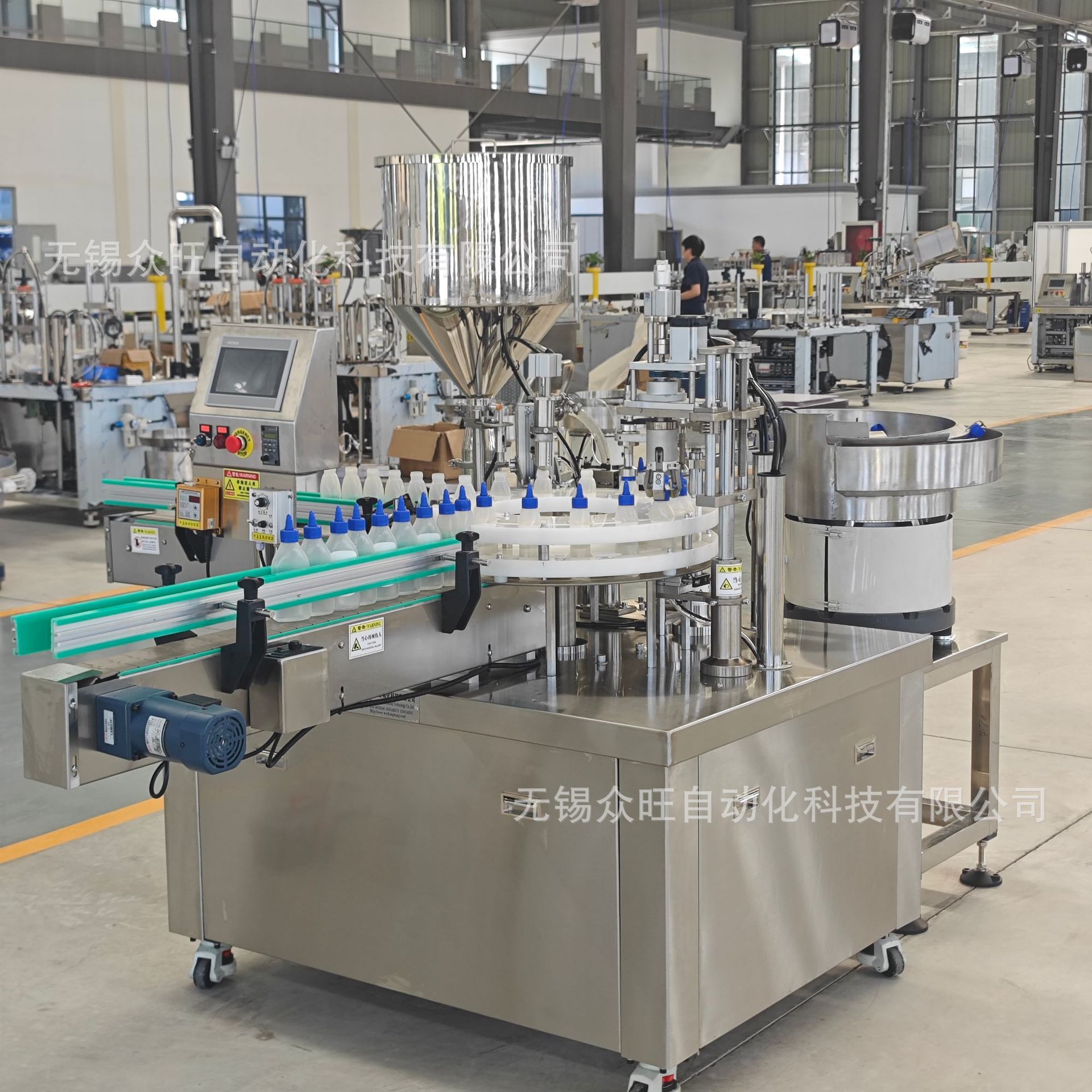 灌装旋盖机全自动瓶子灌装机膏体液体自动灌装自动上盖旋盖贴标机
