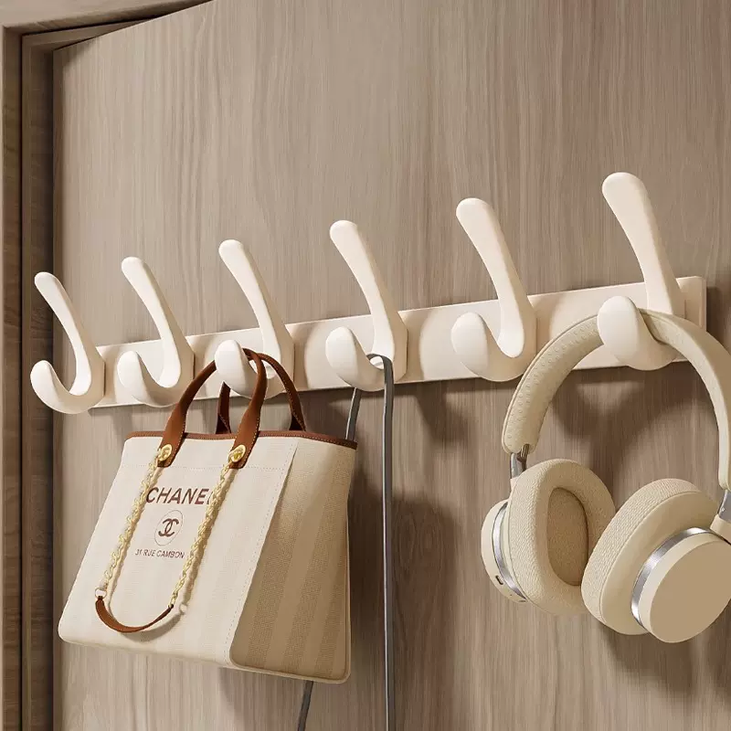 奶油胖头鱼挂衣钩免打孔入户门后衣帽钩子壁挂玄关门后挂衣服挂架
