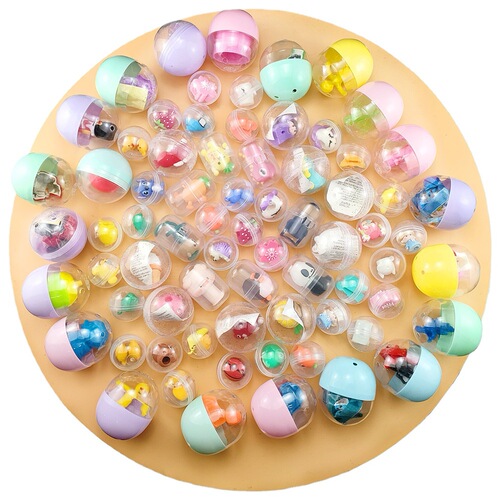 New 2 yuan gashapon machine toy egg 32mm-55mm cartoon toy ball game machine small gift 1 yuan gashapon ball