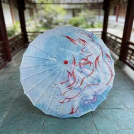 古典工艺伞流苏伞古风汉服印花伞花瓣伞吊顶装饰演出绸布伞油纸伞