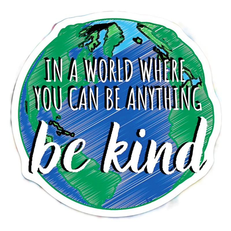 50 шт. Трансграничный быть добрым вдохновляющий текст граффити наклейки тележка чехол для ноутбука Журнал наклейки водонепроницаемые