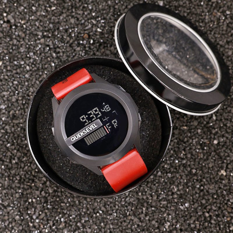 QUEKSEVEL marca nuevo producto tecnología para hombres reloj electrónico multifuncional impermeable tendencia luminosa reloj electrónico para estudiantes