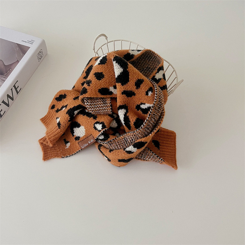 레오파드 스카프 오렌지