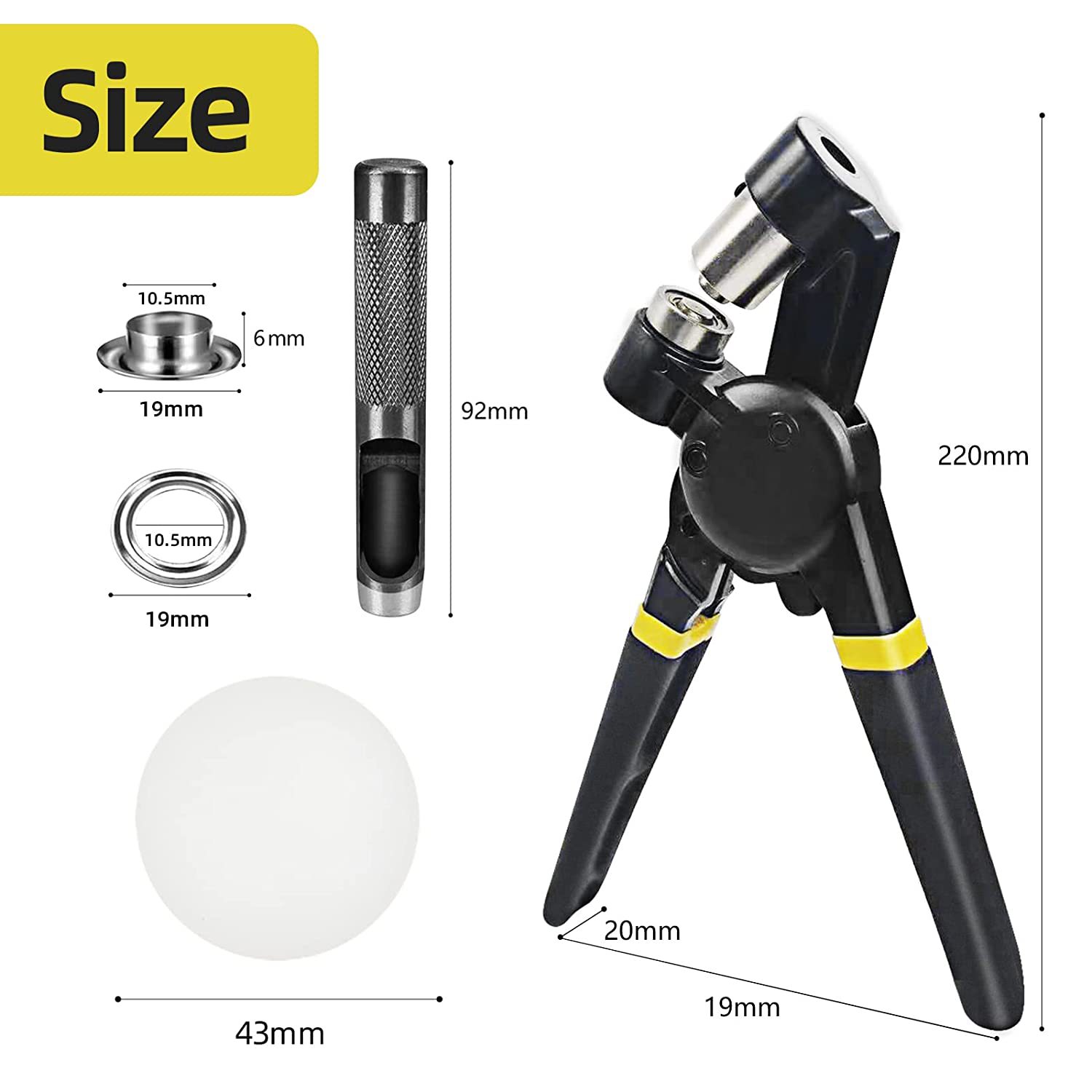 打扣器手动打孔喷绘布4号扣眼X展架打孔钳器广告工具扣眼机10MM