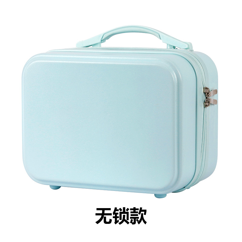 Maleta Linda bolsa de cosméticos de 14 pulgadas caja pequeña cremallera Mini caja de almacenamiento de corta distancia caja de regalo con bolsa de regalo de mano