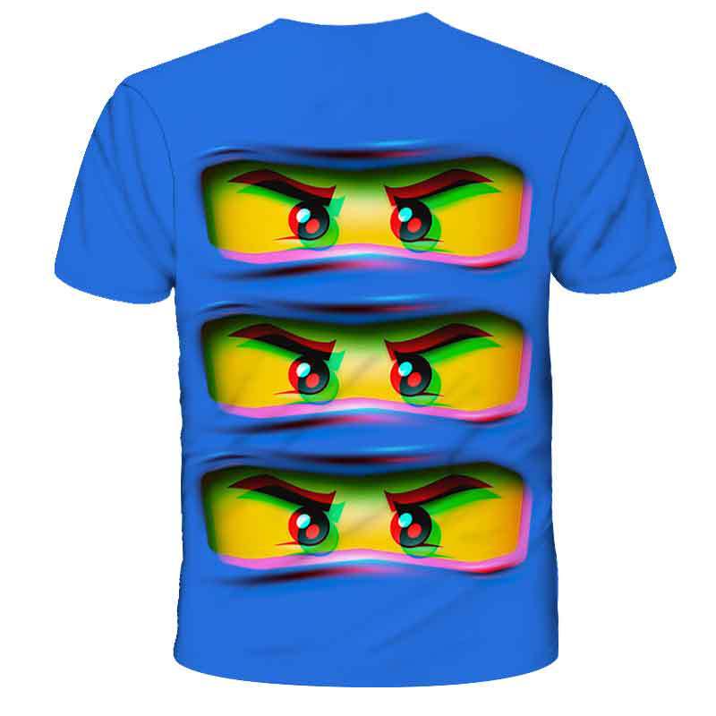AliExpress Lego Phantom Ninja series 3D digital card ventilation printed T-shirt children's casual clothes