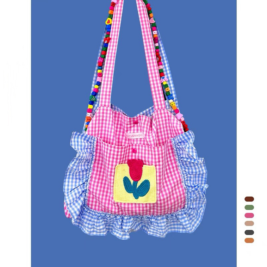 대형 블루 F 핑크 튤립