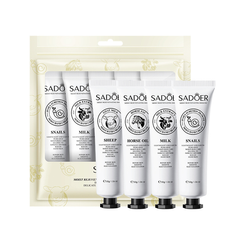 Comercio exterior transfronterizo SADOER colorido traje de crema de manos de flores y frutas hidratante anti-agrietamiento crema de manos regalo image 7