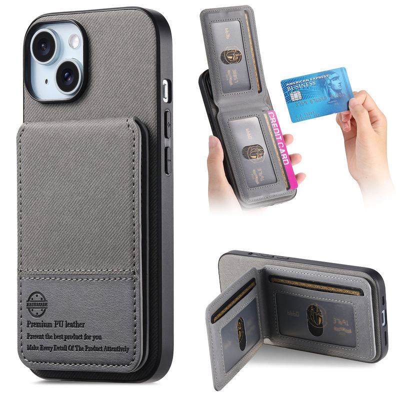 Suitable for Iphone18 Mobile Phone Case, Plain Leather Fabric Pattern Mobile Phone Leather Case, Card Holder, Card Holder Stand, Apple 16 Mobile Phone Case Suitable for Iphone18 Mobile Phone Case, Plain Leather Fabric Pattern Mobile Phone Leather Case, Card Holder, Card Holder Stand, Apple 16 Mobile Phone Case
