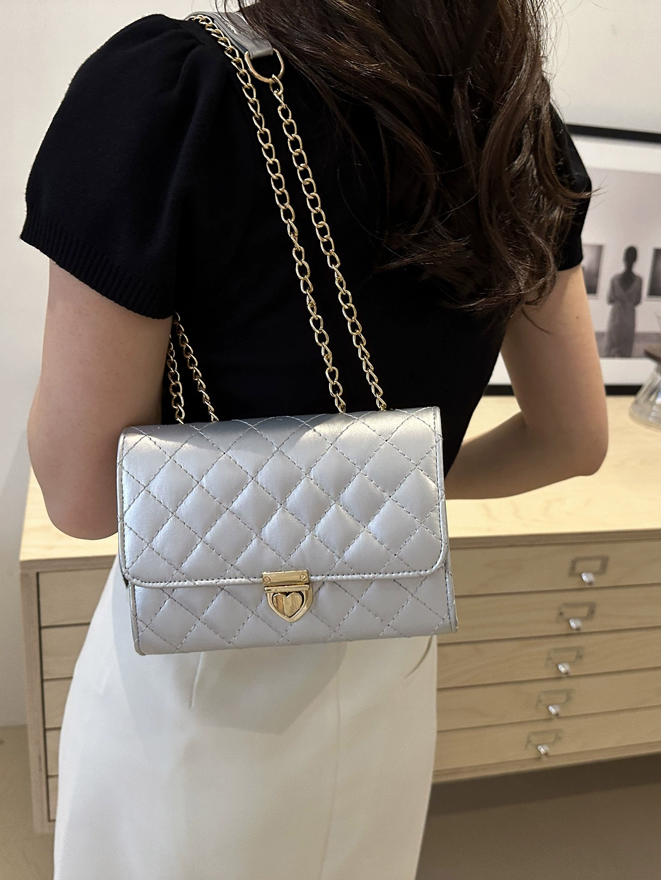 Цепочка, летняя брендовая модная сумка через плечо, стиль Chanel, сумка с цепочкой, корейский стиль, премиум