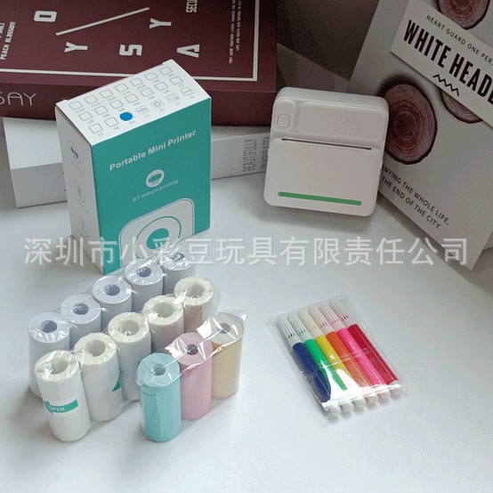 C19 녹색 + 감열지 5개 + 접착지 5개 + 색종이 3개 + 색펜