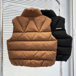 Children's down vest stand collar 2023 autumn and winter New vest outer wear Korean style Boys Girls baby waistcoat children's clothing