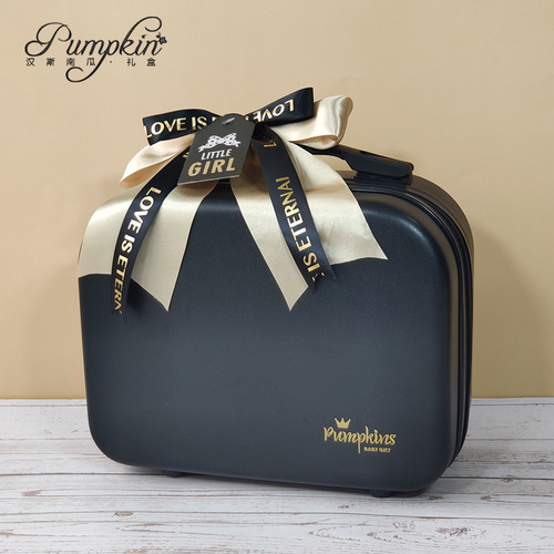 Baby High-end Gift Box Little Princess Black Gold Dress Polka Dot Set Cotton Full Moon 100th Day Baby Girl Gift