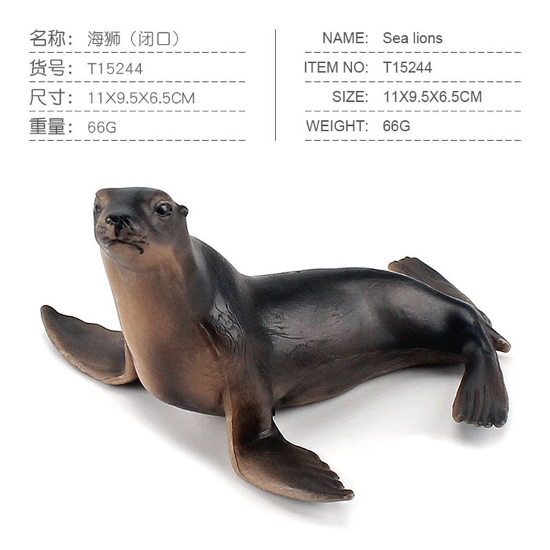 Exportación transfronteriza de la cognición de los niños Simulación de focas Leones marinos Animales Marinos Modelo de Ornamentación de escritorio
